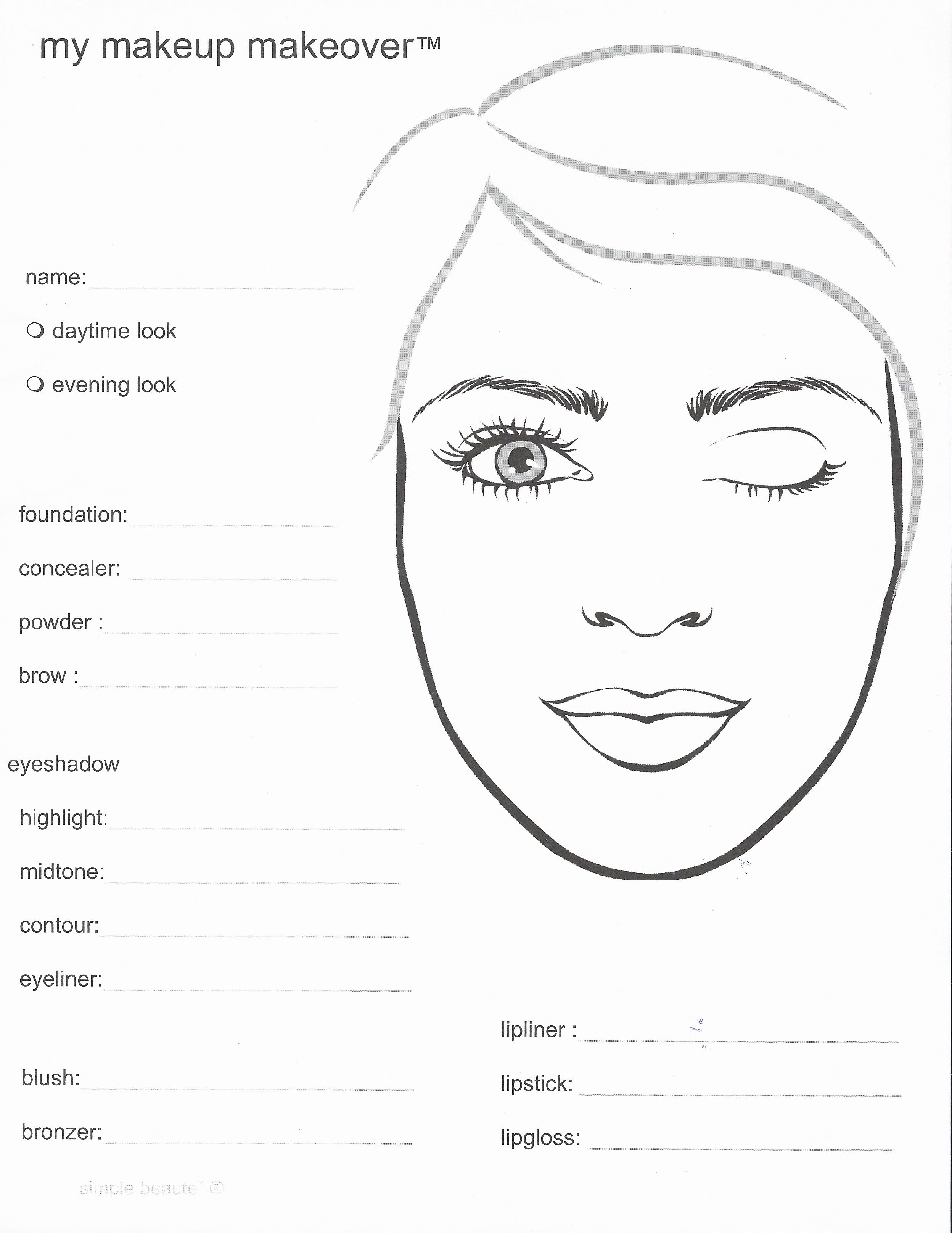 makeup coloring pages - photo #33